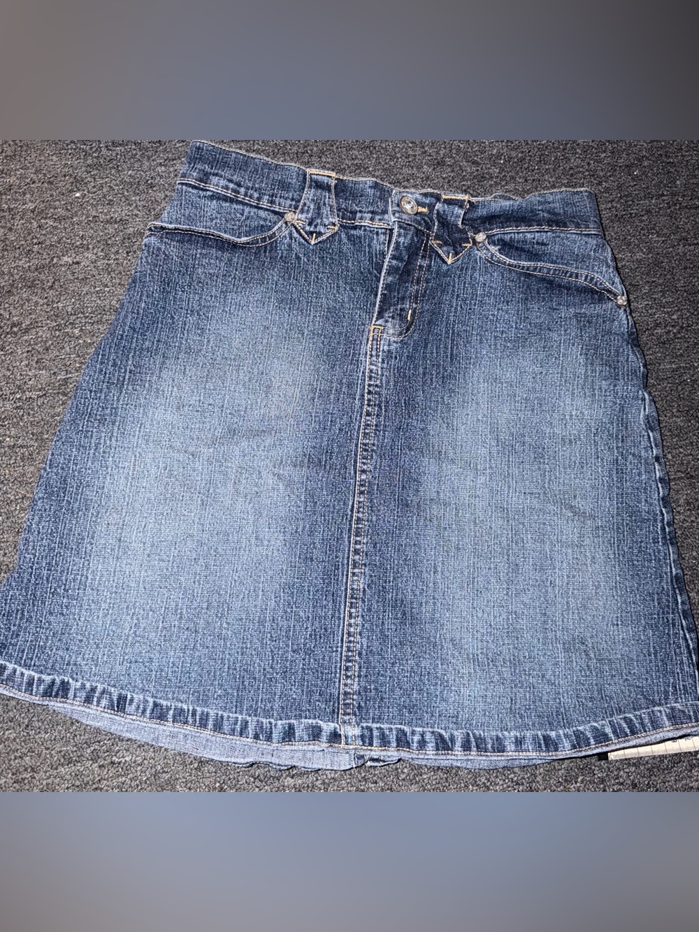 Jennifer Lopez Blue Denim A-Line Skirt
